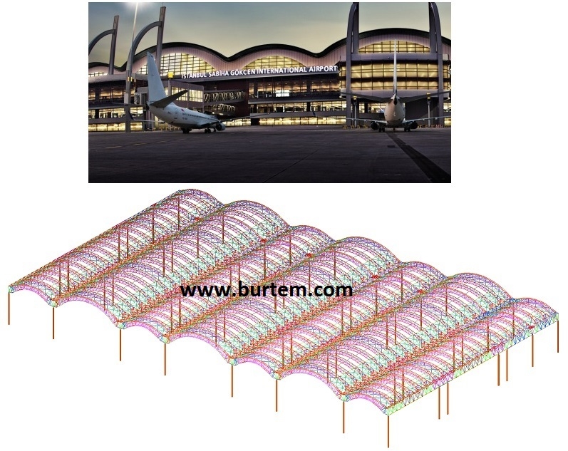 Sabiha Gökçen Dış Hatlar Terminali Çelik Çatı Projesi